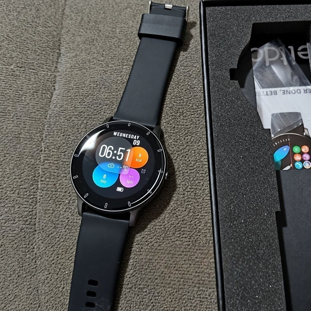 Bettdow Smartwatch Relógio inteligente com Al integrada, atende/faz chamadas, relógio esportivo feminino e masculino de 1,28" à prova d'água IP67, para celulares Android e iOS FB051 (Preto)