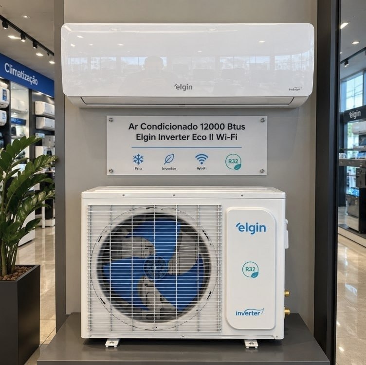Ar Condicionado 12000 Btus Elgin Inverter Eco Ii Wi-fi 220v Branco 220v