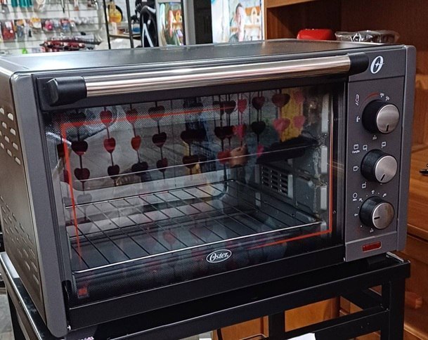 Forno Elétrico 45L Oster 2000W com Timer Revestimento Esmalte Grafite - 220v