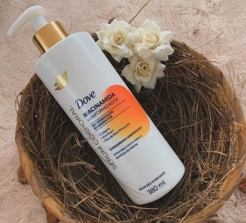 🤓Sérum Hidratante Corporal Para Pele com Tom Irregular 48h de Hidratação Regenerativa Dove Dermo Renovador Niacinamida Redutor de Marcas Escurecidas Clinicamente Comprovado 380mL