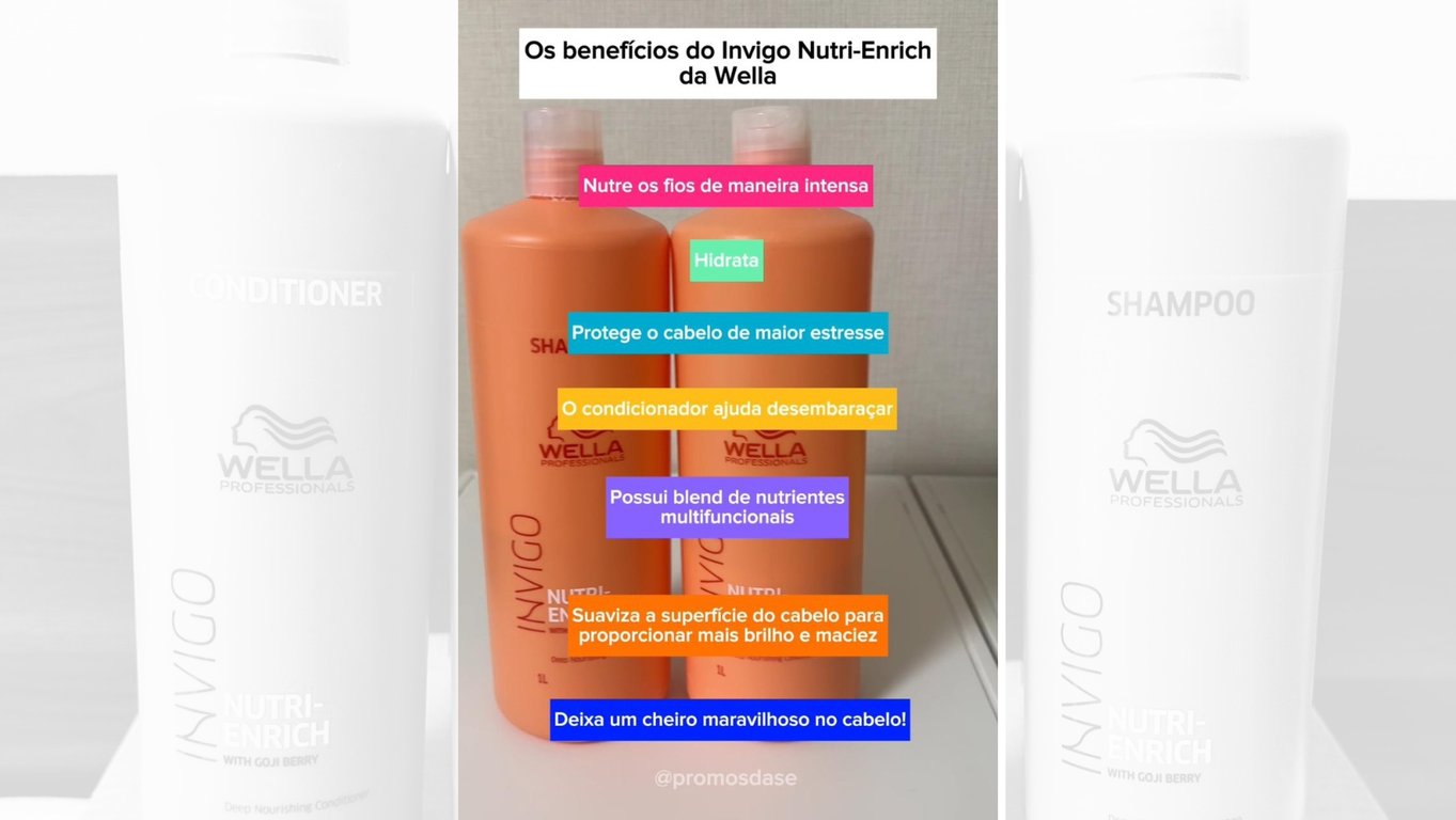 A linha Invigo Nutri-Enrich da Wella conquistou o coração dos con...