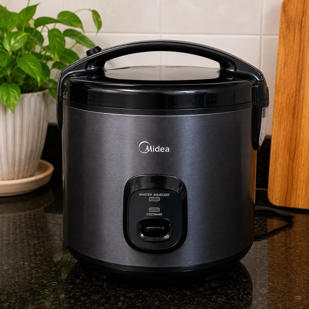 Panela De Arroz Elétrica 5L Midea 7 Xícaras Cozimento A Vapor