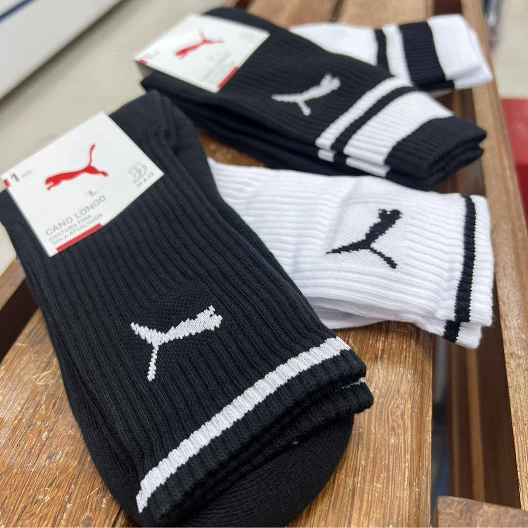 Kit de Meias Cano Médio Puma Esportiva com 3 Pares