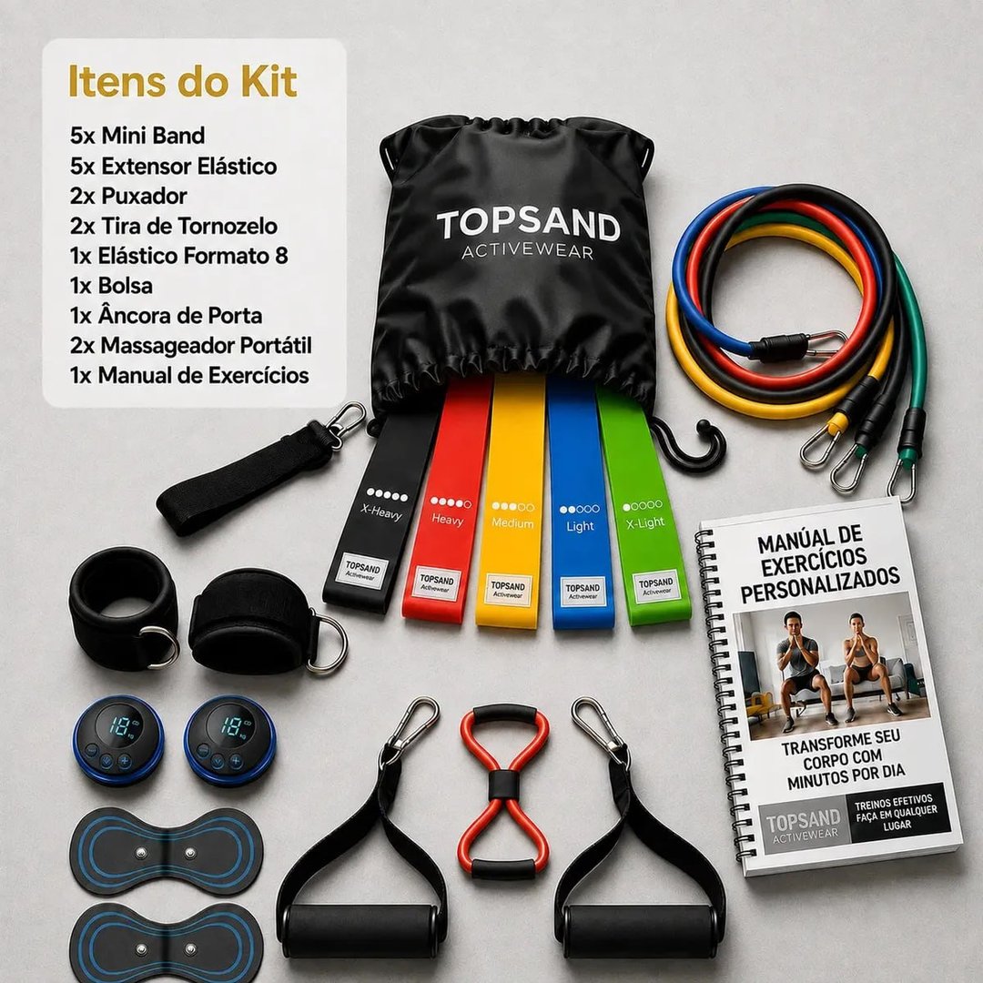 Kit 20 Itens Esportivos Para Treino Em Casa