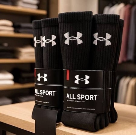 Meia Under Armour Core Cotton Cano Alto Kit Com 3