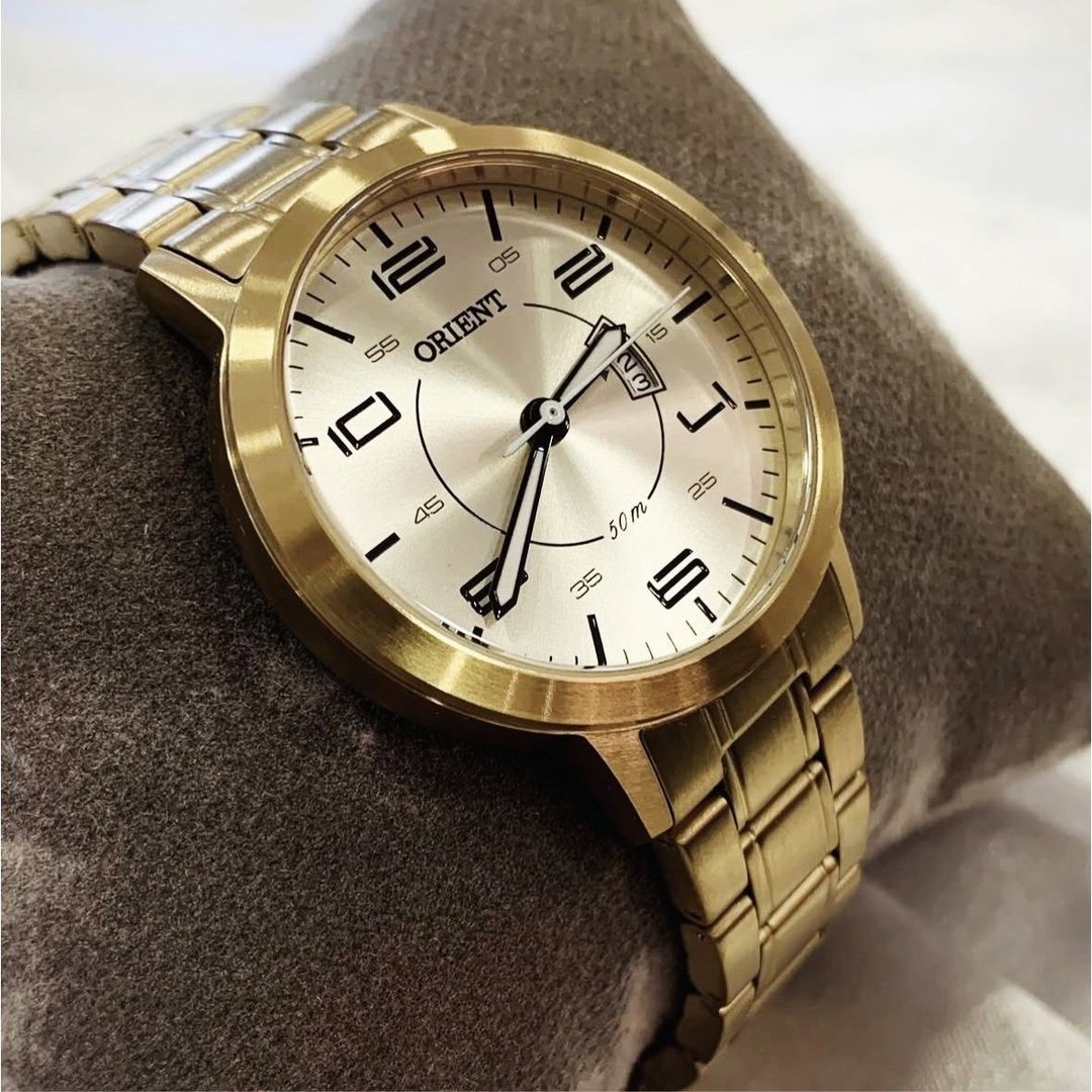 Relógio Orient Feminino Dourado Analógico Prova D'água 50m