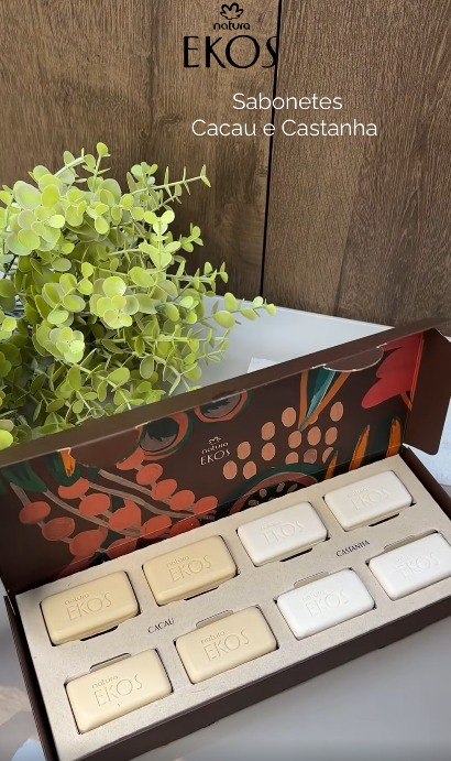 Presente Natura Ekos Sabonetes Cacau E Castanha 8un 25g