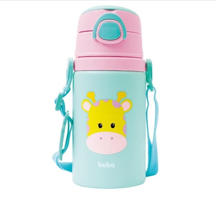 Buba Garrafinha De Aluminio Animal Fun Girafa Colorido