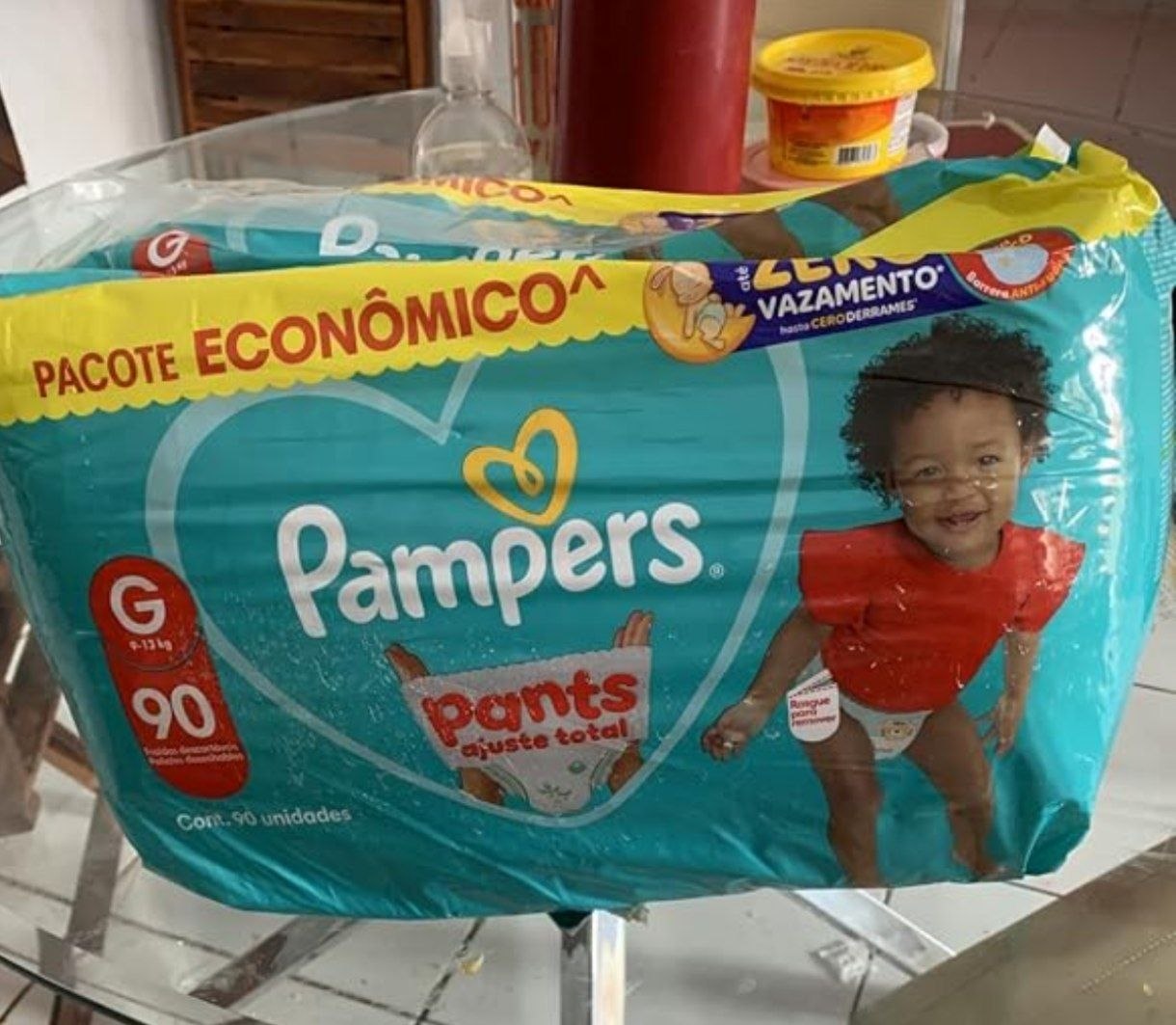 Pacote de Fralda Pampers Pants Ajuste Total Tam. G - 90 Unidades