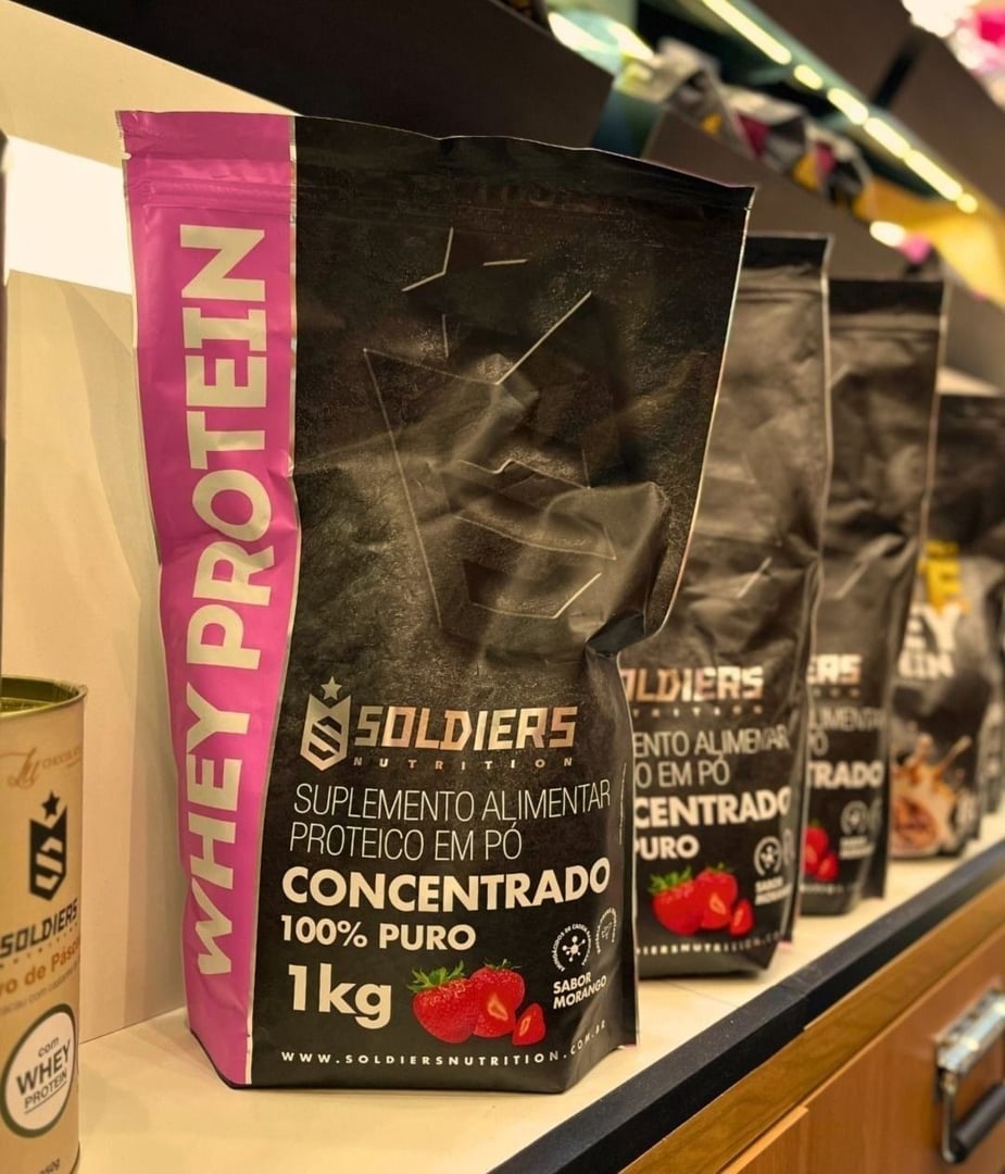 Whey Protein Concentrado 1kg Sabor Chocolate Belga Soldiers Nutrition