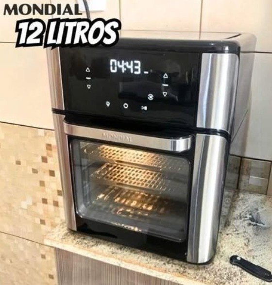 Air Fryer Mondial Forno Oven AFON-12L-BI Preto e Inox 12L