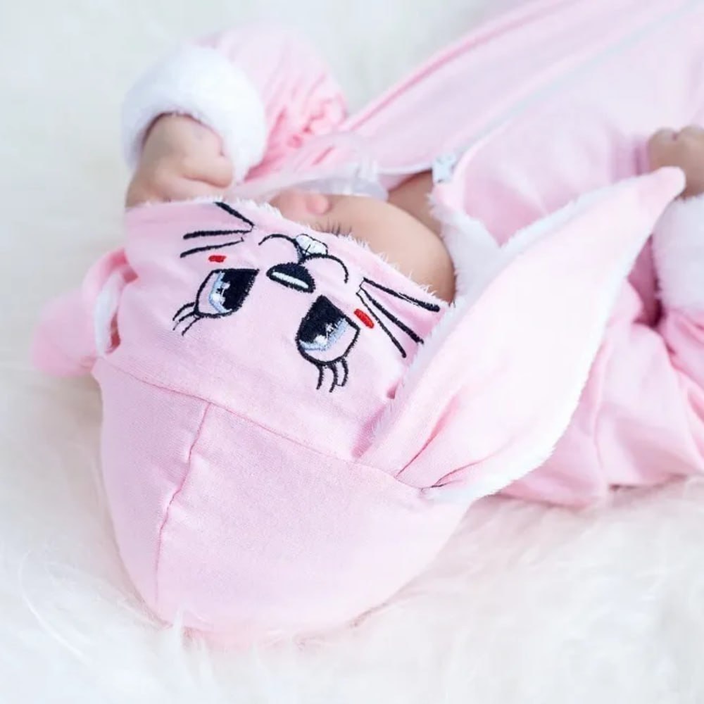 Macacão Bebê De Coelho Manga Longa Macacão De Bicho