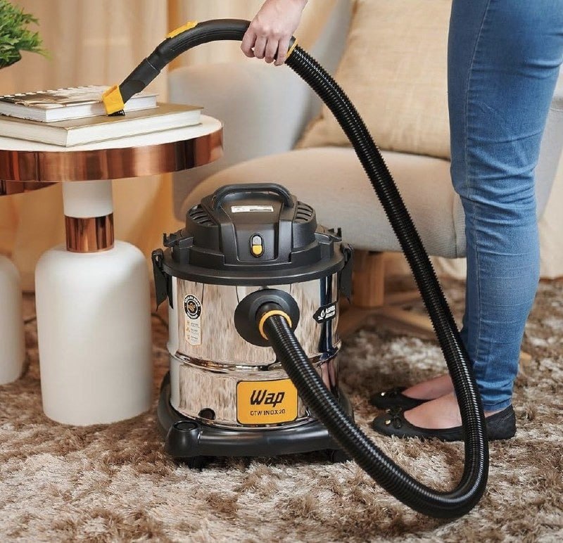 WAP Aspirador de Pó e Água Barril GTW INOX 20, Compacto, 20 Litros, com Filtro Lavável, 160mbar 1600W 220V