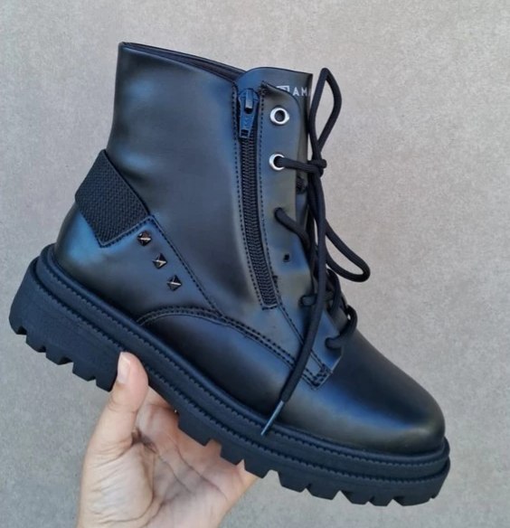 Bota Coturno Ramarim Cano Curto Tratorada Feminino - Num. 34 ao 39