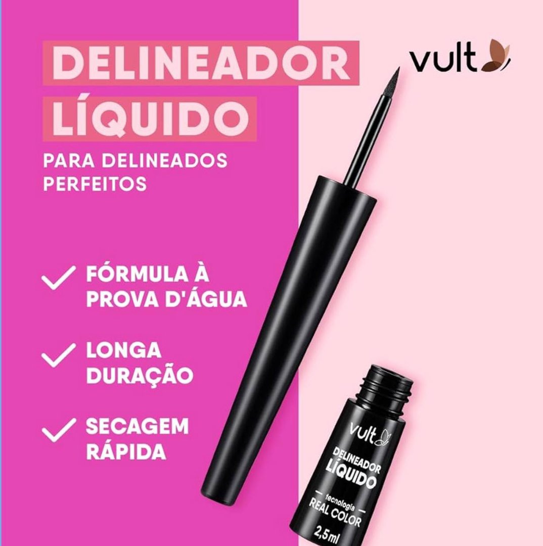 VULT DELINEADOR LIQUIDO PRETO 2,5ml