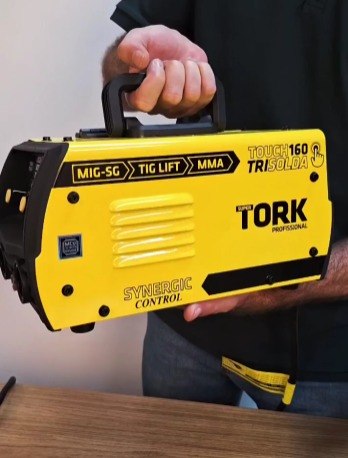 Maquina Inversora Solda Mig 160a 3 Em 1 Tig Lift Acessórios Amarelo 220v