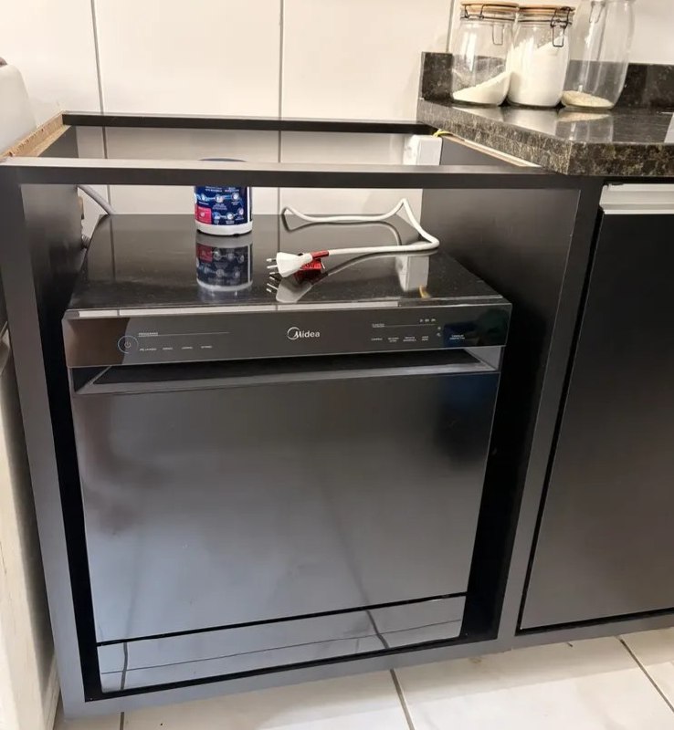 Lava Louças Midea Plus Painel Touch  8 Serviços Preta - 110v/220v
