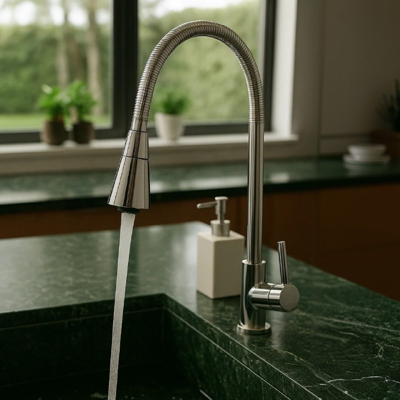 Torneira Cozinha Gourmet Pia Bancada Tubo Flexível Cone 2 Jatos Chuveirinho Arejador Croma...