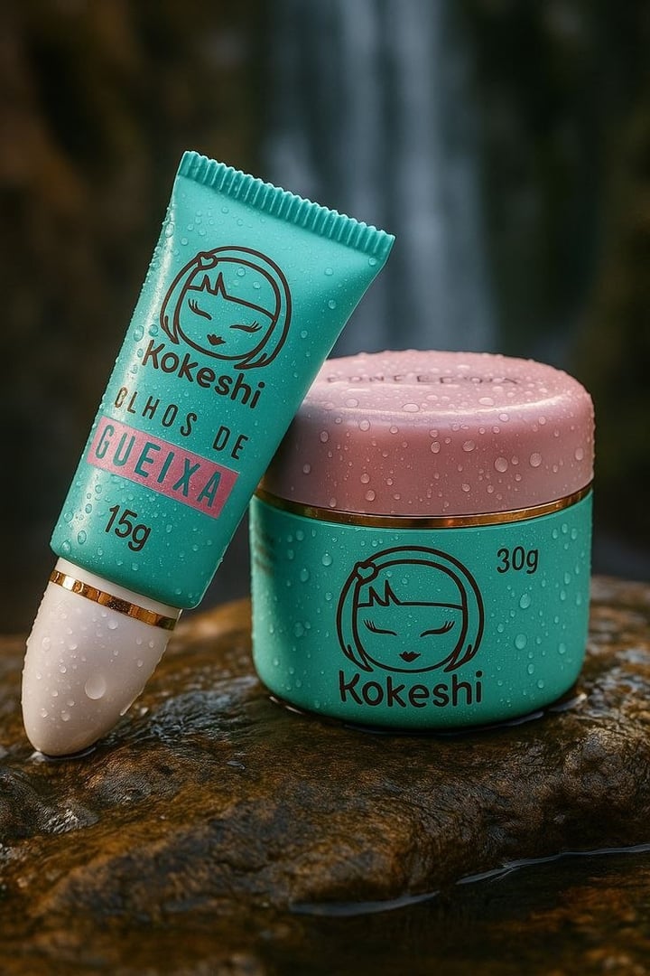 Kit Dupla Renovadores Faciais Kokeshi Pele Porcelana Olhos Gueixa