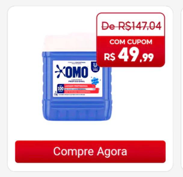 Lava Roupas Lavanderia Pro Líquido 7L Omo