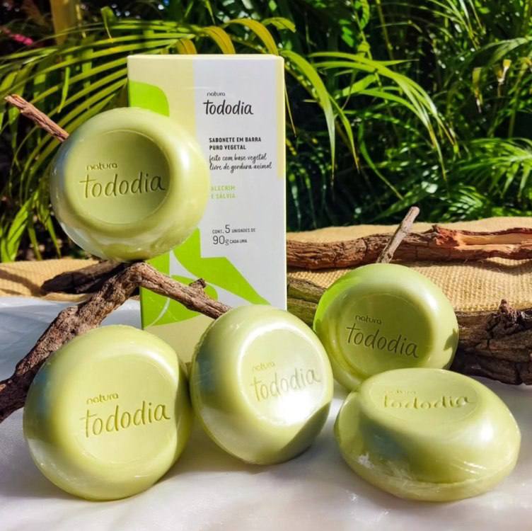 Sabonete em Barra Puro Vegetal Tododia Alecrim e Sálvia 5 un de 90 g cada