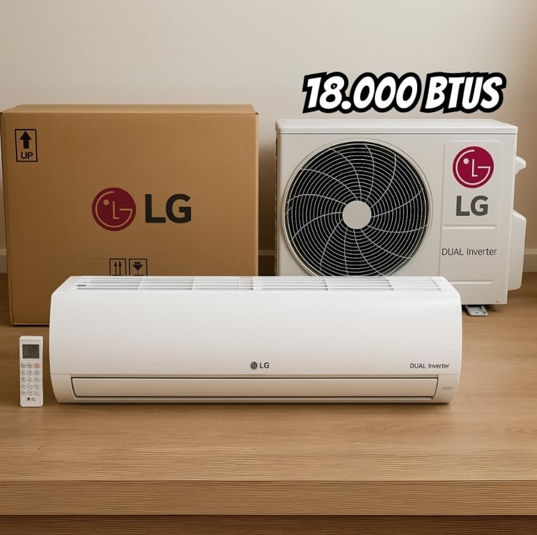 Ar Condicionado Split Hi Wall R32 LG Dual Inverter Voice +AI 18000 BTU/h Frio S3-Q18KL31B ...