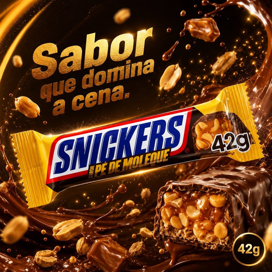 Chocolate Snickers Pé De Moleque 42g