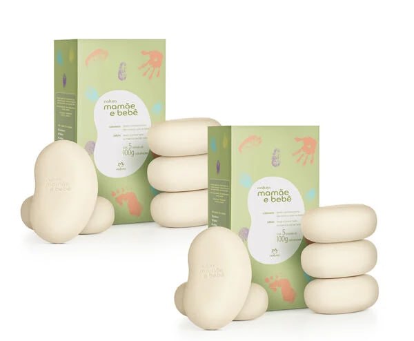 Kit Sabonete em Barra Natura Mamãe e Bebê 10un (2 caixas)