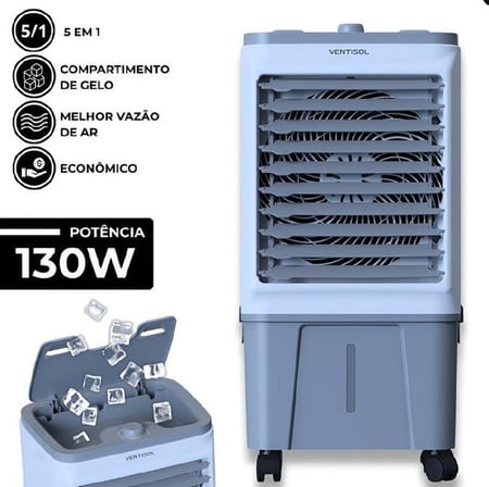 Ventilador Climatizador Umidificador 16 L Ventisol 5 Em 1