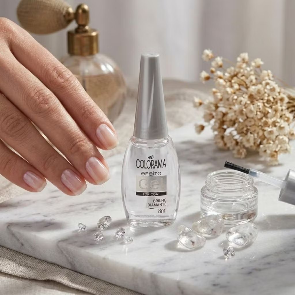 Esmalte Colorama Efeito Gel Top Coat Brilho Diamante 8ml
