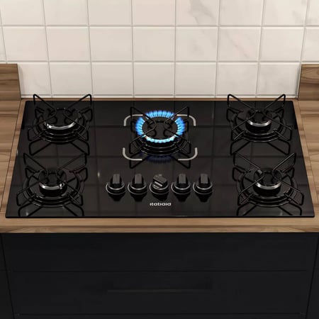 Cooktop 5 Bocas Itatiaia Essencial Preto Bivolt