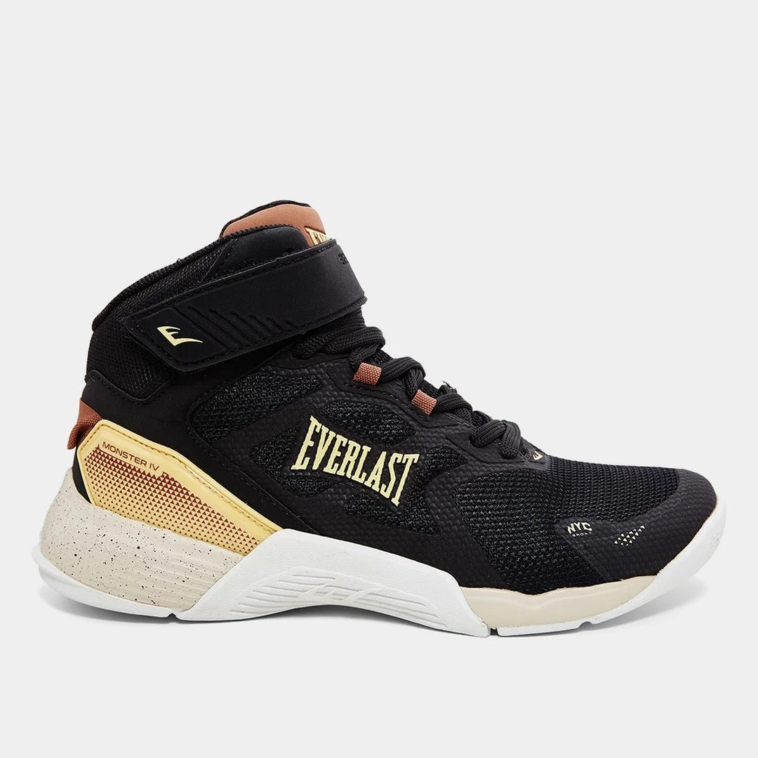 Tênis Everlast Cano Médio Monster 4 - Preto+Amarelo