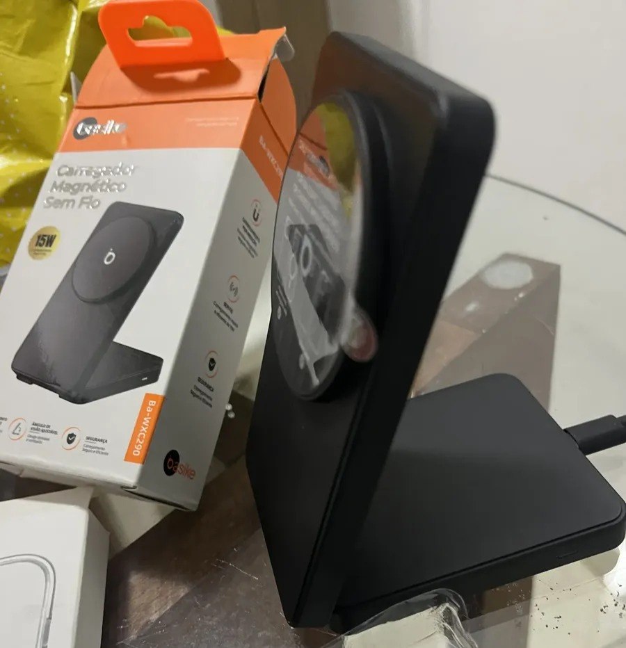 Basike Carregador Inducao Sem Fio Magnético Rápido Turbo Magsafe Para iPhone 11 12 13 14 Pro Max Plus Samsung Galaxy S23 S23 Ultra S24 S25 Z Flip Fold Motorola LG Sony Xperia Nothing Phone