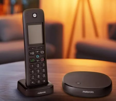 Telefone sem Fio Motorola AXH01 Identificador de - Chamada Secretária Eletrônica Wi-Fi