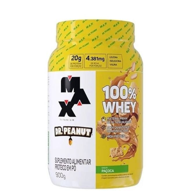 100% Whey Max Titanium x Dr. Peanut (900g), Paçoca
