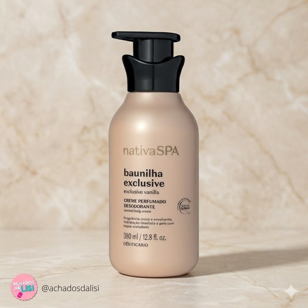 Creme Perfumado Desodorante Corporal Baunilha Exclusive 380ml
