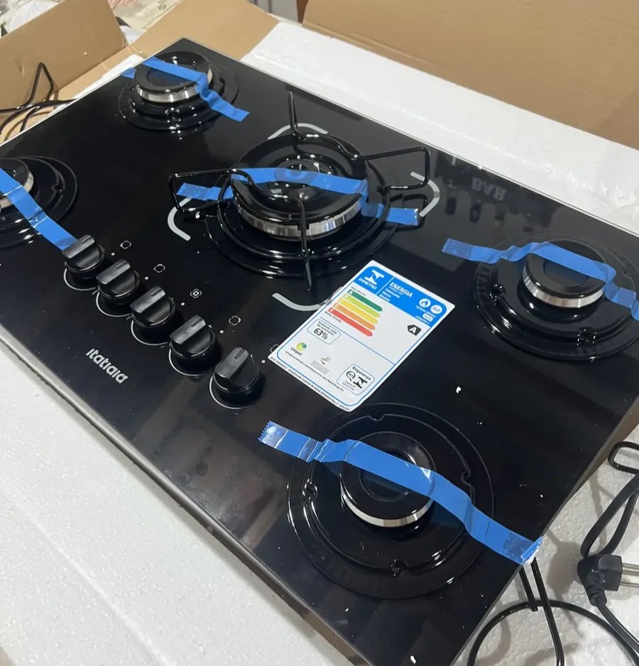 Cooktop 5 Bocas Itatiaia Essencial Tripla Chama Acendimento Automatico - Bivolt