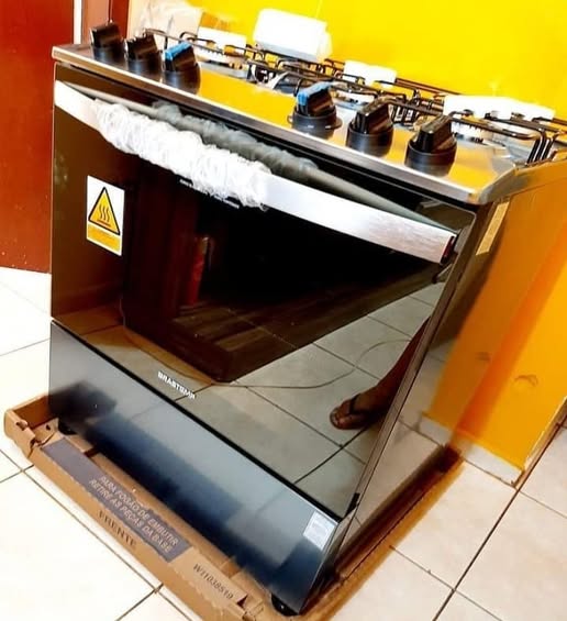 Fogão Brastemp 5 Bocas Com Botões Removíveis Acendimento Automático Inox - Bivolt