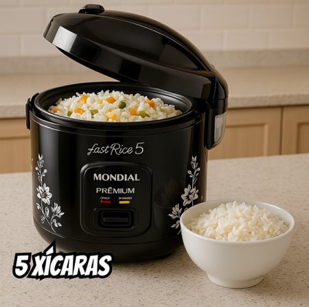 Panela de Arroz Elétrica Mondial Fast Rice 5 - Premium 5 Xícaras 400W