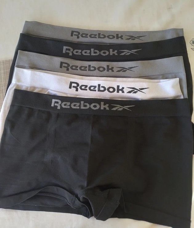 Kit 5 Cuecas Boxer Reebok Classic Microfibra Sem Costura Original - Tam. P/M/G/GG