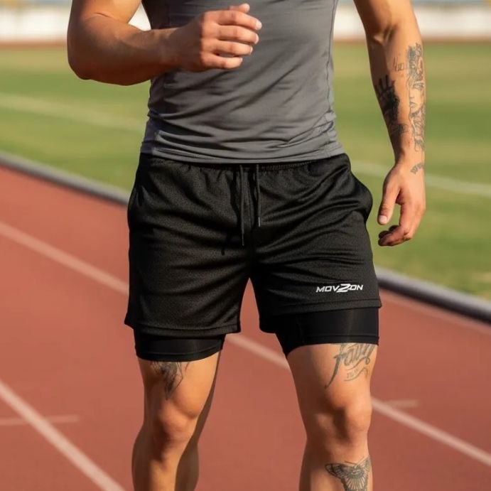 Kit 3 Shorts Masculino 2 Em 1 Dry Fit