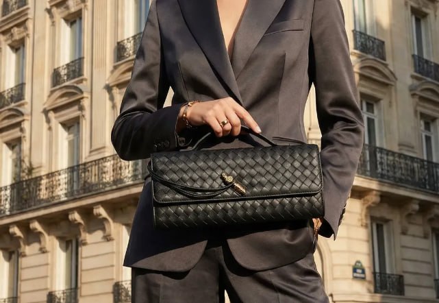 Romantic Crown Bolsa De Mão Feminina De Alta Qualidade Feita Preto Lisa Níquel