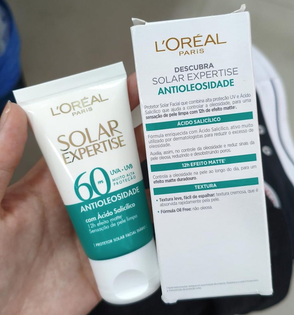 L'Oréal Paris Protetor Facial Solar Expertise Antioleosidade FPS 60, 40g
