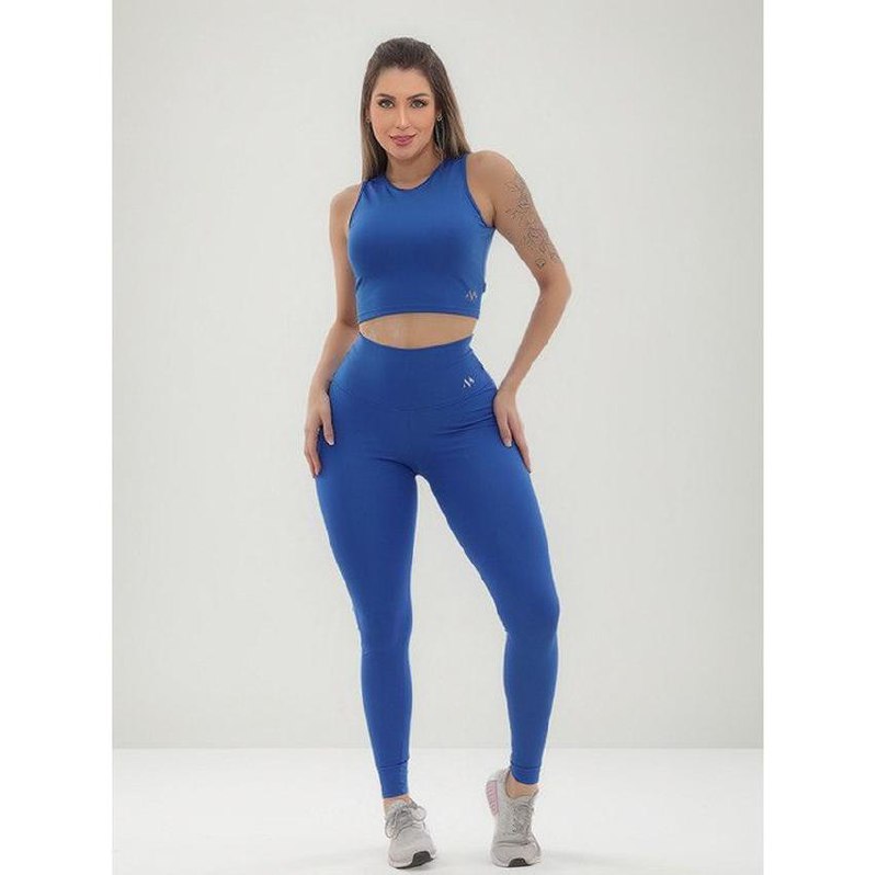 Conjunto Blackout Zero Transparência Legging E Cropped