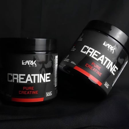 Creatina Pura Dark Lab 300g, Monohidratada 100% de Pureza, Sem Glúten, Sem Sabor