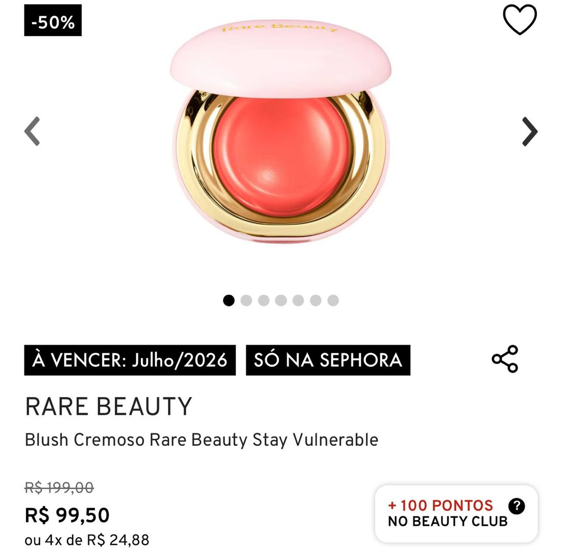 Blush Cremoso Rare Beauty Stay Vulnerable