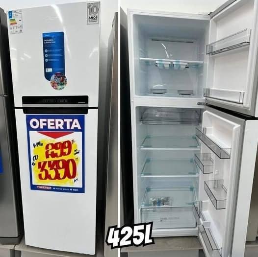 Geladeira Midea Frost Free Duplex Painel Touch Inverter Branca 425 Litros - Bivolt