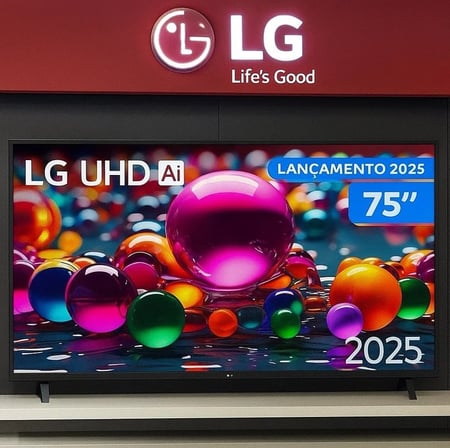 Smart TV 75" LG 4K Ultra HD UHD 75UA8550PSA webOS 25 α7 AI Processor 4K Gen8 Alexa 3 HDMI ...