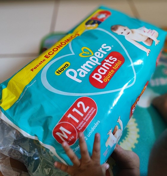 Pacotão Fralda Calça Pampers Pants Ajuste Total - Tam. M - 112 Unidades