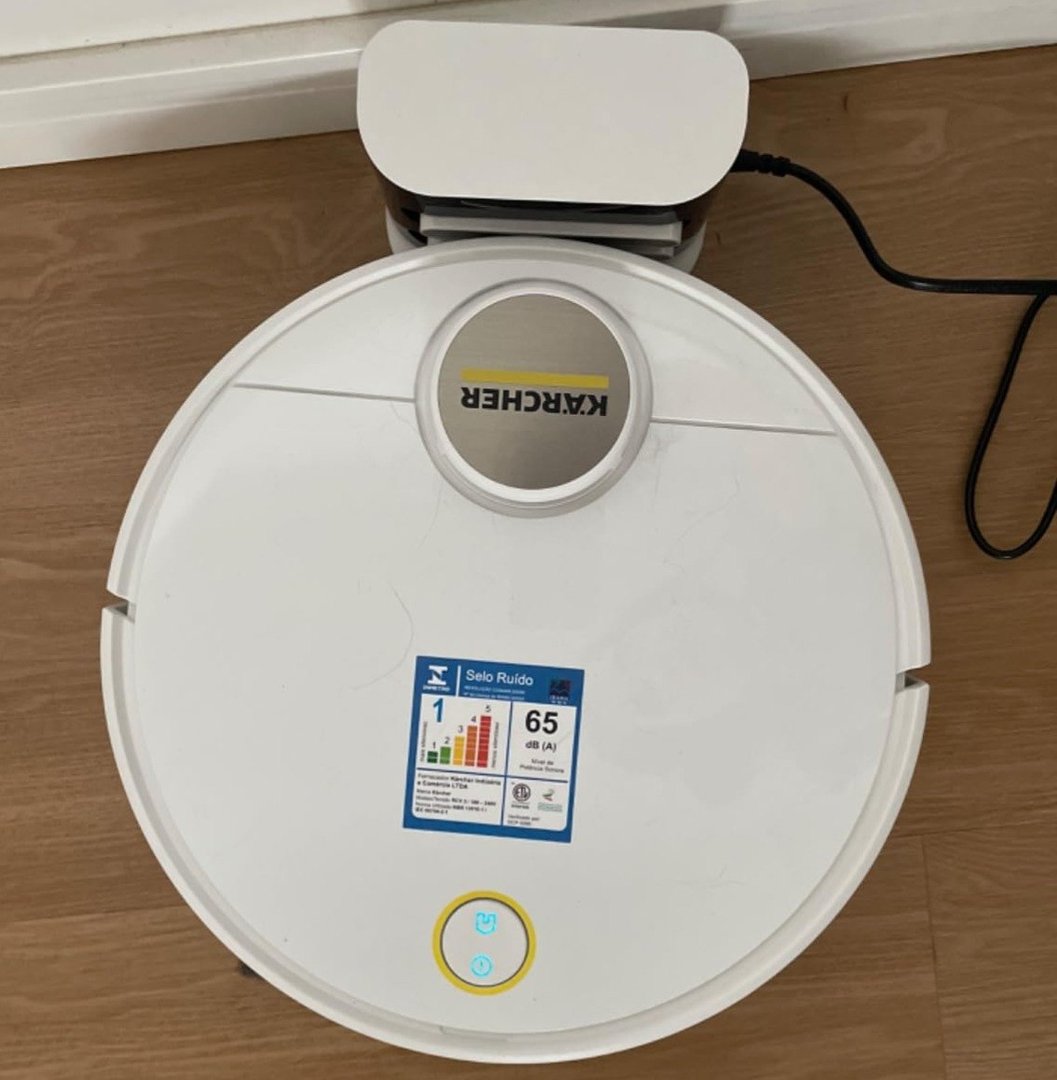 Kärcher Robô Aspirador de Pó RCV 3 c/ Mapeamento Inteligente, Aspira e Passa Pano Controle via App Autonomia de 120 min. Navegação a Laser LiDAR e Sensor 360° - Bivolt
